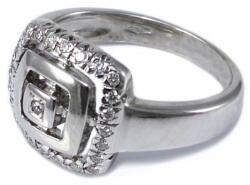 Ékszershop Gyémánt köves áttört négyzetes fehérarany gyűrű (1214524)