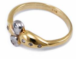 Ékszershop Köves fantázia bicolor arany gyűrű (1172226)