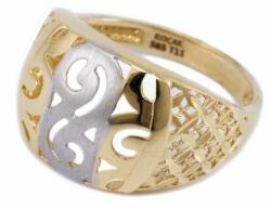 Ékszershop Mattított áttört bicolor arany gyűrű (1190874)