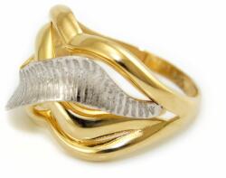 Ékszershop Matt és vésett bicolor arany gyűrű (1146664)