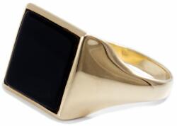 Ékszershop Fekete köves férfi arany pecsétgyűrű (1264298)