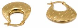 Ékszershop Vésett és matt arany kreola fülbevaló (1226434)