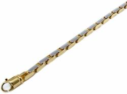 Ékszershop Bicolor barakka jellegű arany karlánc (LM-4) - ekszershop - 423 890 Ft
