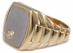 Ékszershop Bicolor köves arany pecsétgyűrű (1234181)