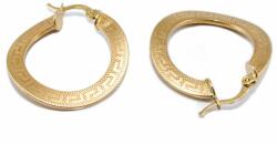 Ékszershop Görög mintás sárga arany karika fülbevaló (1216548)