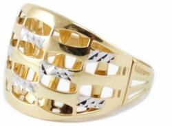 Ékszershop Áttört bicolor arany gyűrű (1250021)