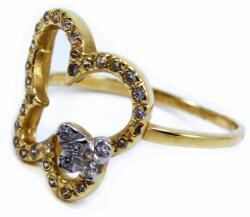 Ékszershop Bicolor arany pillangós női gyűrű (1120055)