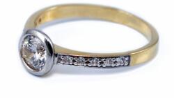 Ékszershop Bicolor köves arany eljegyzési gyűrű (SZ17) - ekszershop - 121 220 Ft