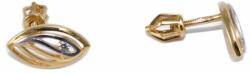 Ékszershop Bicolor köves áttört arany fülbevaló (1242595)