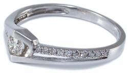 Ékszershop Gyémánt köves fehérarany eljegyzési gyűrű (1236607)