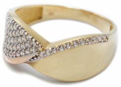 Ékszershop Tricolor csavart arany gyűrű (1217930)