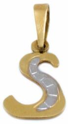 Ékszershop Bicolor arany S betű medál (1153096)