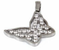Ékszershop Köves fehérarany pillangó medál (1160372)