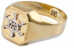 Ékszershop Bicolor hajókerekes arany pecsétgyűrű (1160276)
