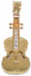 Ékszershop Köves hegedű arany medál (1245491)