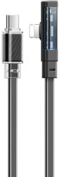 Mcdodo USB-C - Lightning CA-3440 kábel 90 fokos könyökkel 1.2m LED fekete
