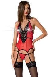Passion corset Peonia S/M Black/Red