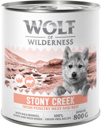 Wolf of Wilderness Wolf of Wilderness Junior Expedition 6 x 800 g - Stony Creek Pasăre cu vită