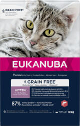 EUKANUBA Eukanuba Grain Free Kitten bogată în somon - 10 kg