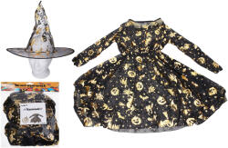 WIKY Set carnaval - vrăjitoare (rochie, pălărie) (WKW027550) Costum bal mascat copii