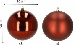 SPRINGOS Karácsonyfa gömbök 10 cm 6 db (CA1191)