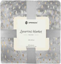Springos meleg pléd, 200x220 cm - Szürke (HA7306)