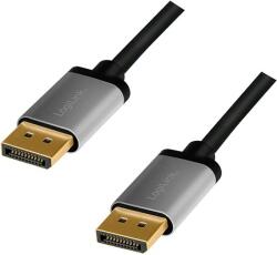 LogiLink DisplayPort cable, DP/M to DP/M, 4K/60 Hz, alu, black/grey, 5 m (CDA0103)