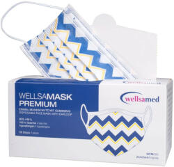 Wellsamask Colour line orvosi maszk 50db - cikk-cakk
