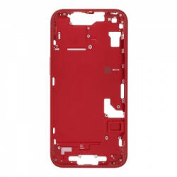 Apple iPhone 14 A2882, A2881, A2884, A2883 EU verzió középső keret, oldalgombok és sim tartó, piros (utángyártott)