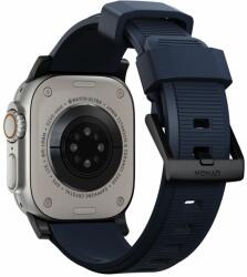 NOMAD Curea rezistenta la apa NOMAD Rugged Strap compatibila cu Apple Watch 4/5/6/7/8/9/SE/Ultra1/2 42/44/45/49mm Atlantic Blue/Black (NM01295785)