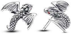 Pandora Trónok harca ívelt sárkány ezüst fülbevaló - 292970C01 (292970C01)