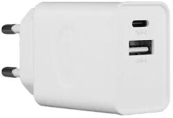 H33AC-E10 33W-os utazási töltő Dual USB-A + USB-C fehér
