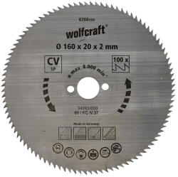 wolfcraft körfűrészlap hegyes foggal 184×16mm Z100 finom vágásokhoz (6273000)