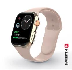  Swissten - Apple Watch szilikon szíj, 42-44 mm, rózsaszín homok (46000115)