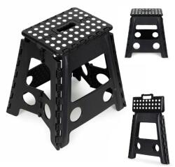 Összecsukható 1 lépcsős műanyag fellépő 39 cm, 120 kg teherbírás (PJJFS004-C BLACK)