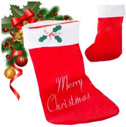 Verk Group Karácsonyi ajándékzsák, Mikulás csizma, 62cm x 37cm x 29cm, piros