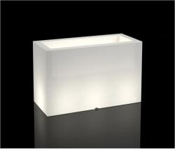 Monumo Modern virágcserép világítással, UV védelemmel, 50x80 cm, fehér
