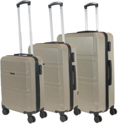 Benzi Simple szürke 4 kerekű 3 részes bőrönd szett (BZ5739-szett-szurke)