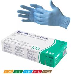 Manusi examinare nitril, fara pudra, Pura Comfort Blue (10-pura-blue-L)