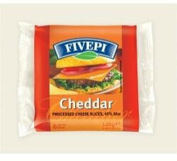  Топено сирене Чедър Fivepi слайс 120гр