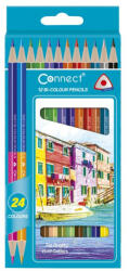 Connect Színes ceruza készlet, kétvégű duocolor 12/24 szín Connect 24 klf. szín (C-107020) - bestoffice