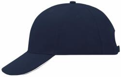 Daiber Șapcă promoțională cu 6 panele tip sandwich MB024 - Albastru închis / albă | uni (MB024-6207)