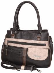 Hernan Bag's Collection fekete-barna női táska (6029# BLACK/TAUPE)