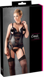 Cottelli Collection - Virágos női felső, telt idomokra (fekete) (26314661061) - sexshopcenter