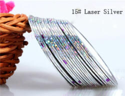  Díszítő szalag 15-Laser silver