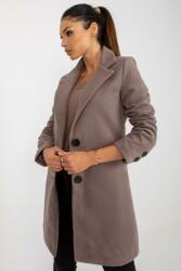 FiatalDivat Dalida női barna kabát zsebekkel (FP398252-S)