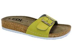LEDI Anatomic Női bőr papucs 94/NEO, neon sárga, csatos (ORH160347)