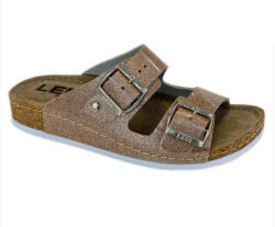 LEDI Anatomic Női bőr papucs 92/GOL, arany, csatos (ORH582811)