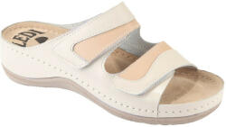LEDI Anatomic Női bőr papucs 412/17, bézs-drapp, tépőzáras (ORH395096)