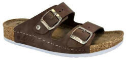LEDI Anatomic Női bőr papucs 92/NB4, sötétbarna, csatos (ORH131362)